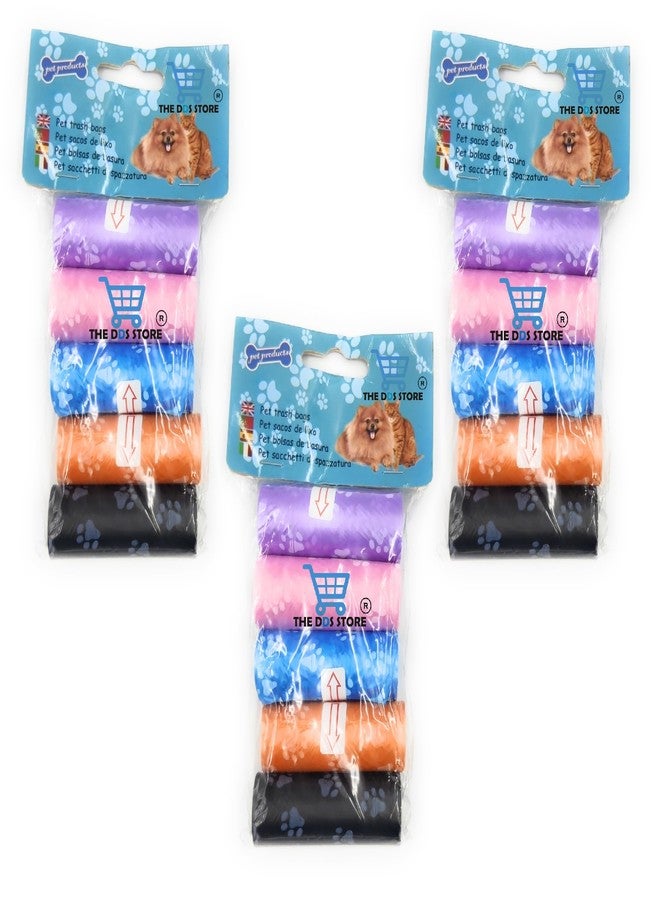 THE DDS STORE Pet Waste Bag, Random Color Printrd Pet Poop Bag Disposal Waste Bags Scoop Doggy Poop Bag (15 Rolls (225 Bag)) - Image 1